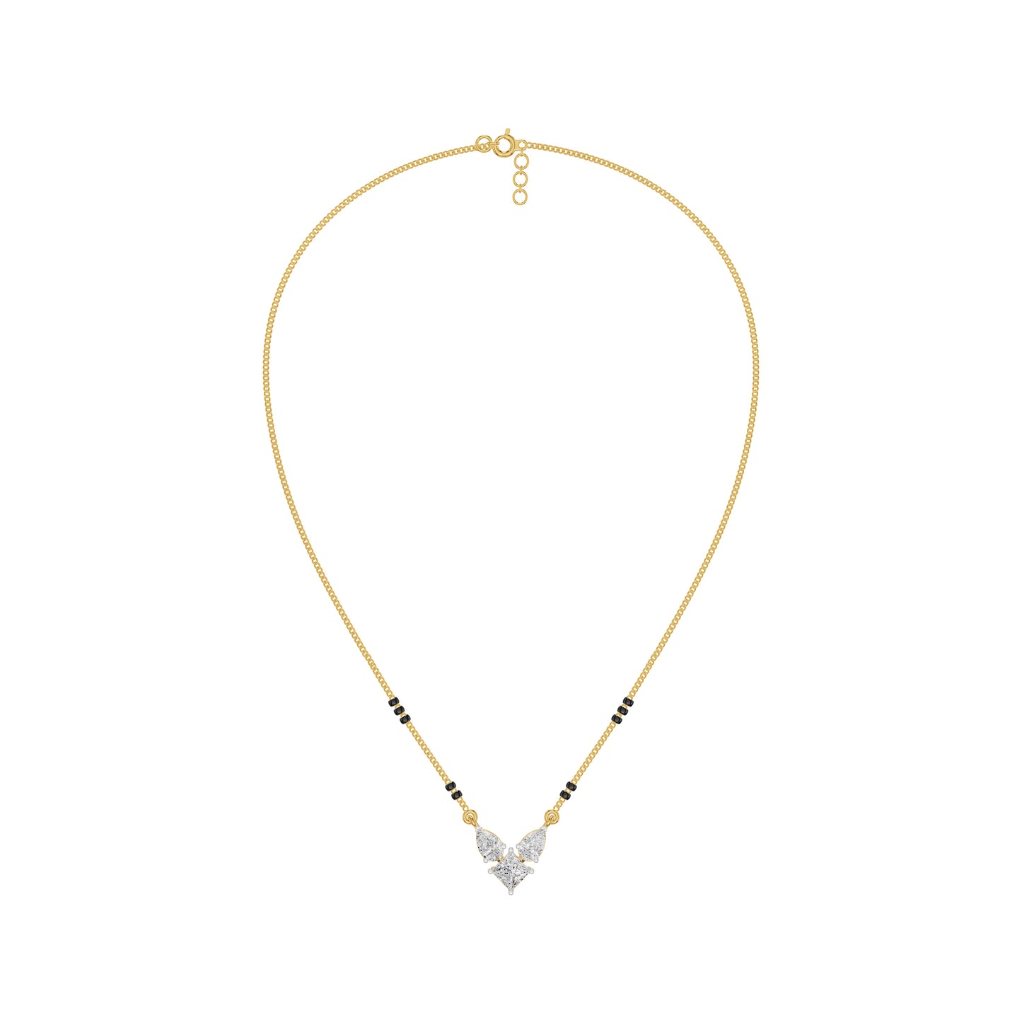 Butterfly Bliss Diamond Mangalsutra 18 KT / Yellow Gold