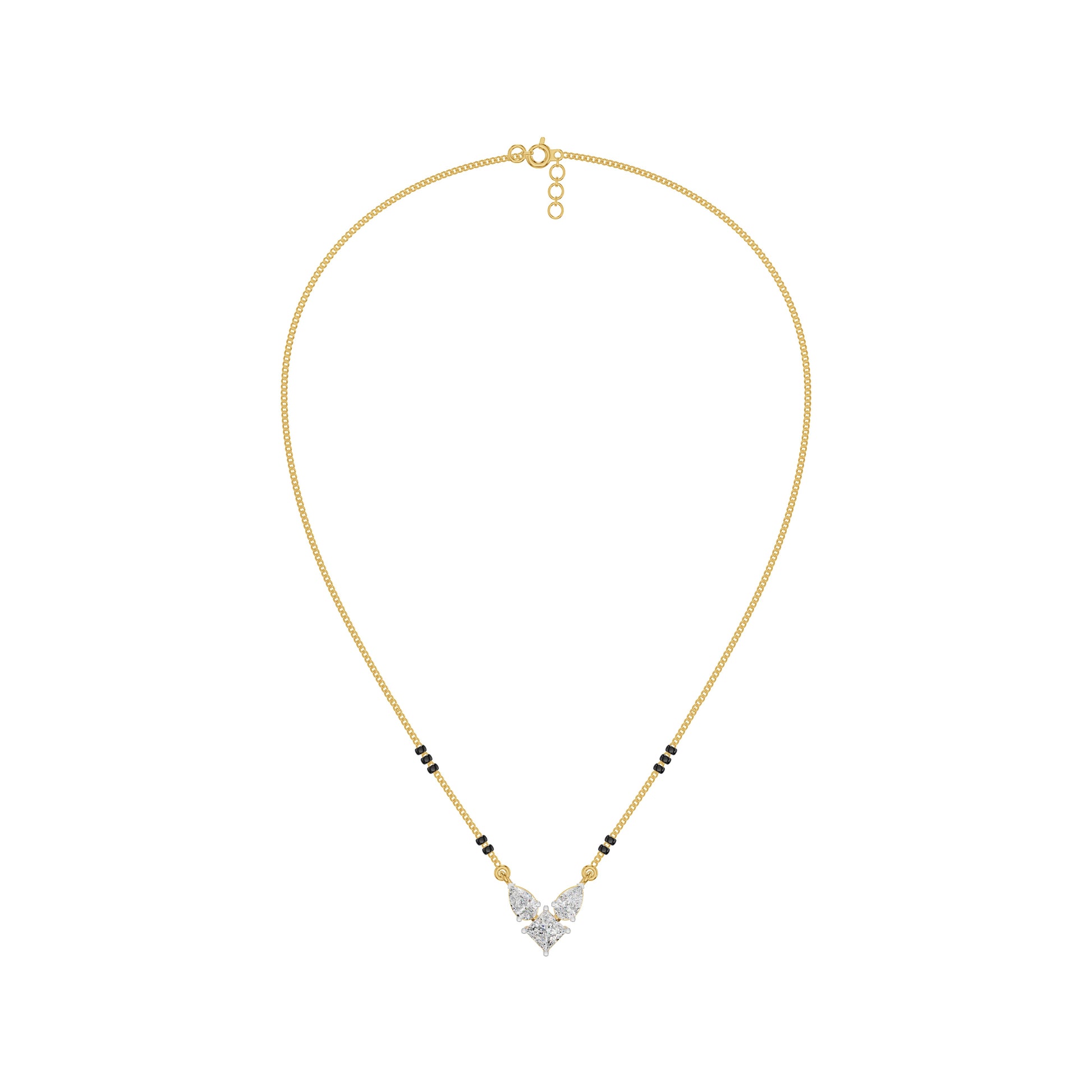 Butterfly Bliss Diamond Mangalsutra 18 KT / Yellow Gold
