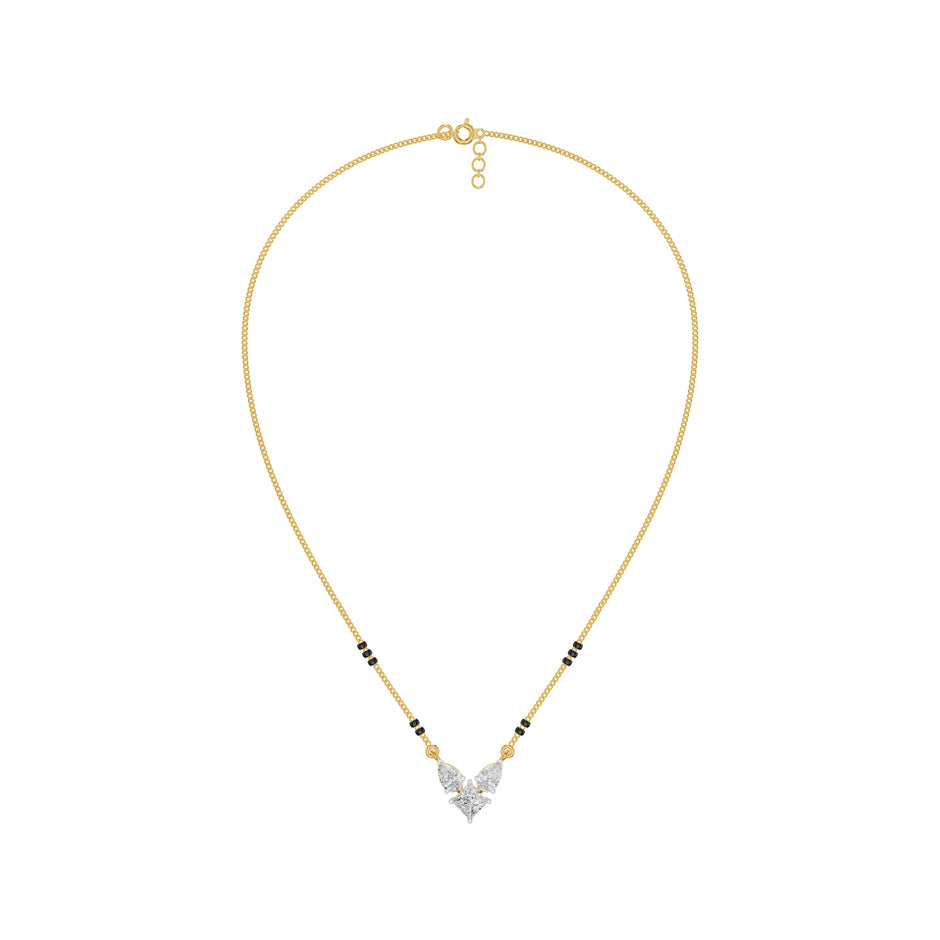 Butterfly Bliss Diamond Mangalsutra 18 KT / Yellow Gold