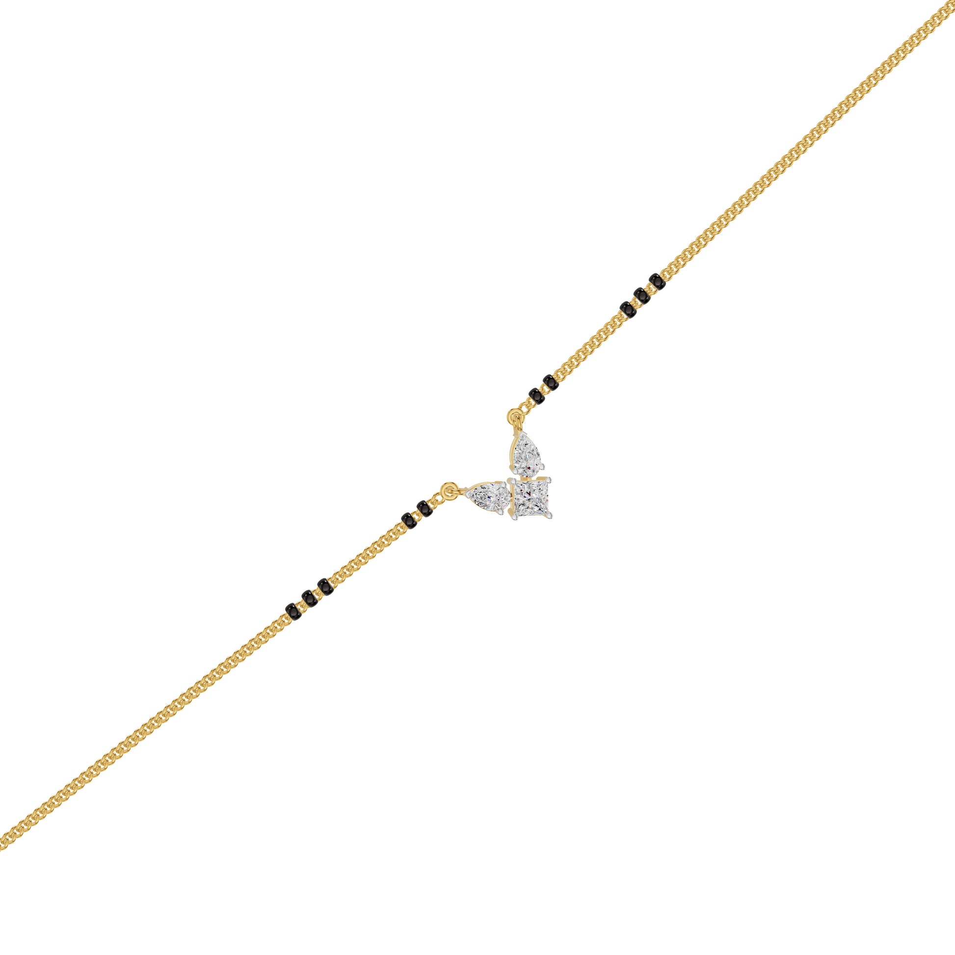 Butterfly Bliss Diamond Mangalsutra 18 KT / Yellow Gold