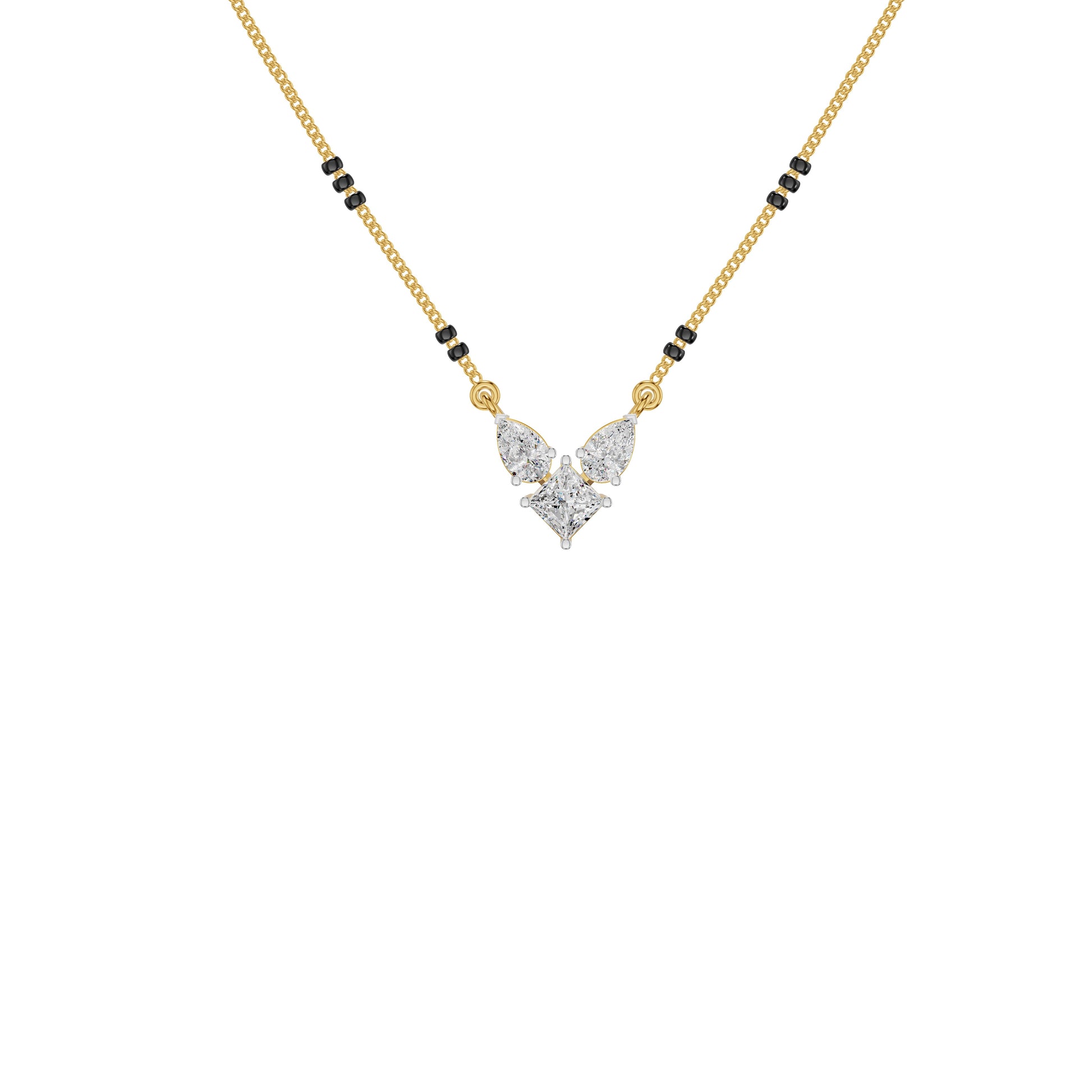 Butterfly Bliss Diamond Mangalsutra 18 KT / Yellow Gold