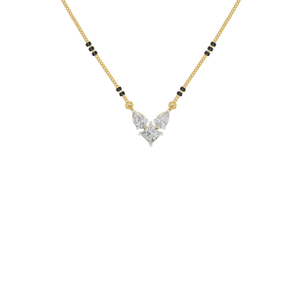 Butterfly Bliss Diamond Mangalsutra 18 KT / Yellow Gold