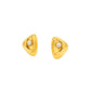 Modern Dome Accent Gold Stud Earrings