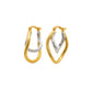 Twisted Dual-Tone Sculpted Hoop Earrings
