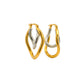 Twisted Dual-Tone Sculpted Hoop Earrings