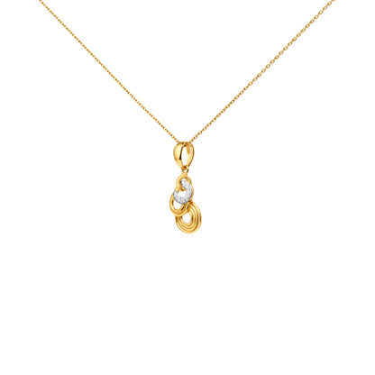 Tri-Tone Interlinked Pendant