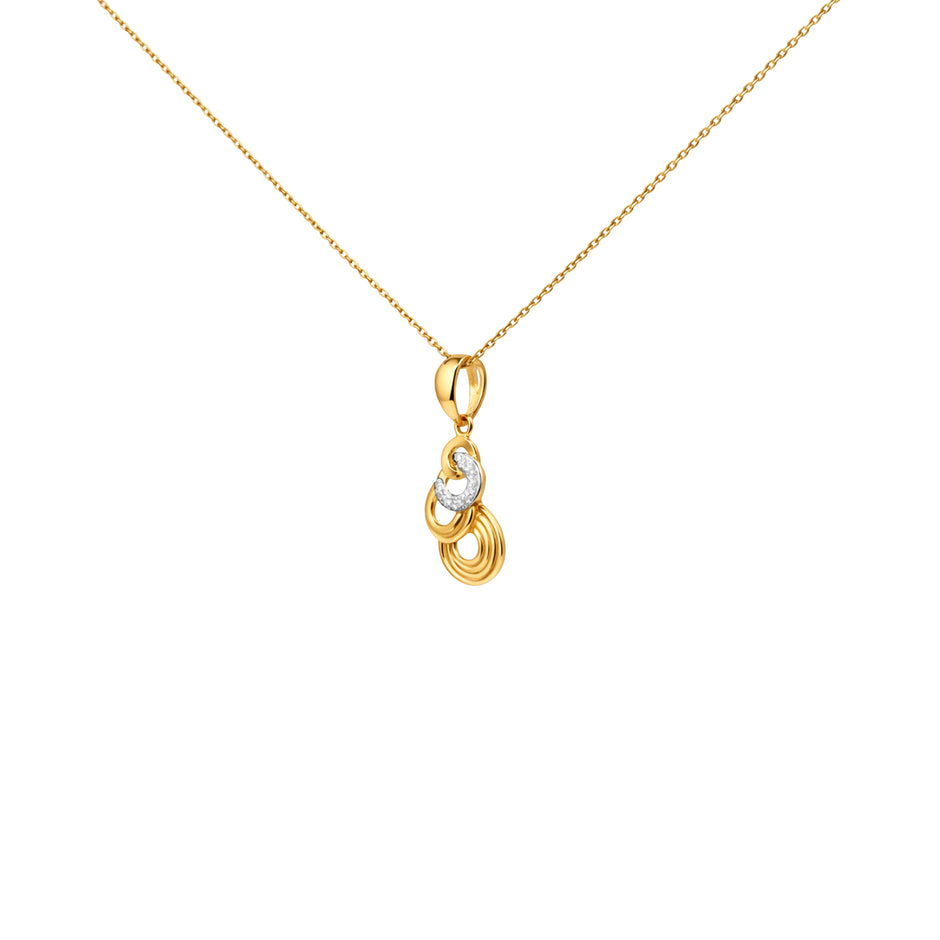 Tri-Tone Interlinked Pendant