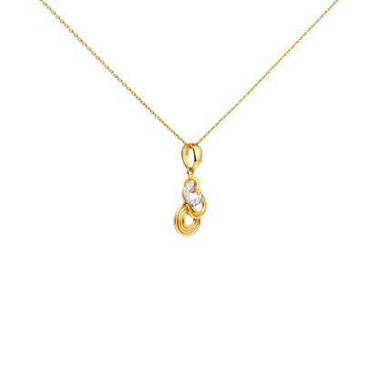 Tri-Tone Interlinked Pendant