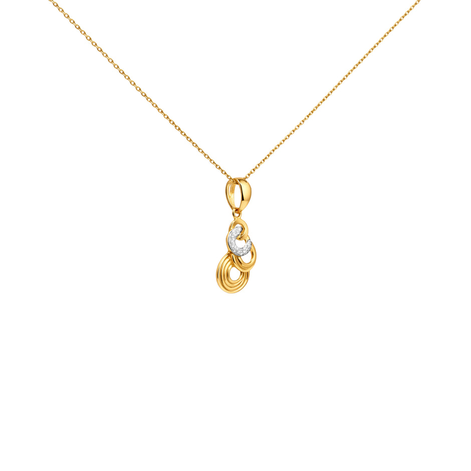 Tri-Tone Interlinked Pendant