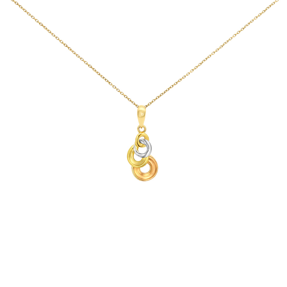 Tri-Tone Interlinked Pendant
