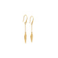 Golden Leaf Dangle Earrings