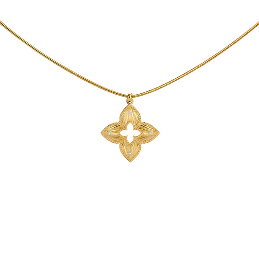 Regal Bloom Filigree Pendant