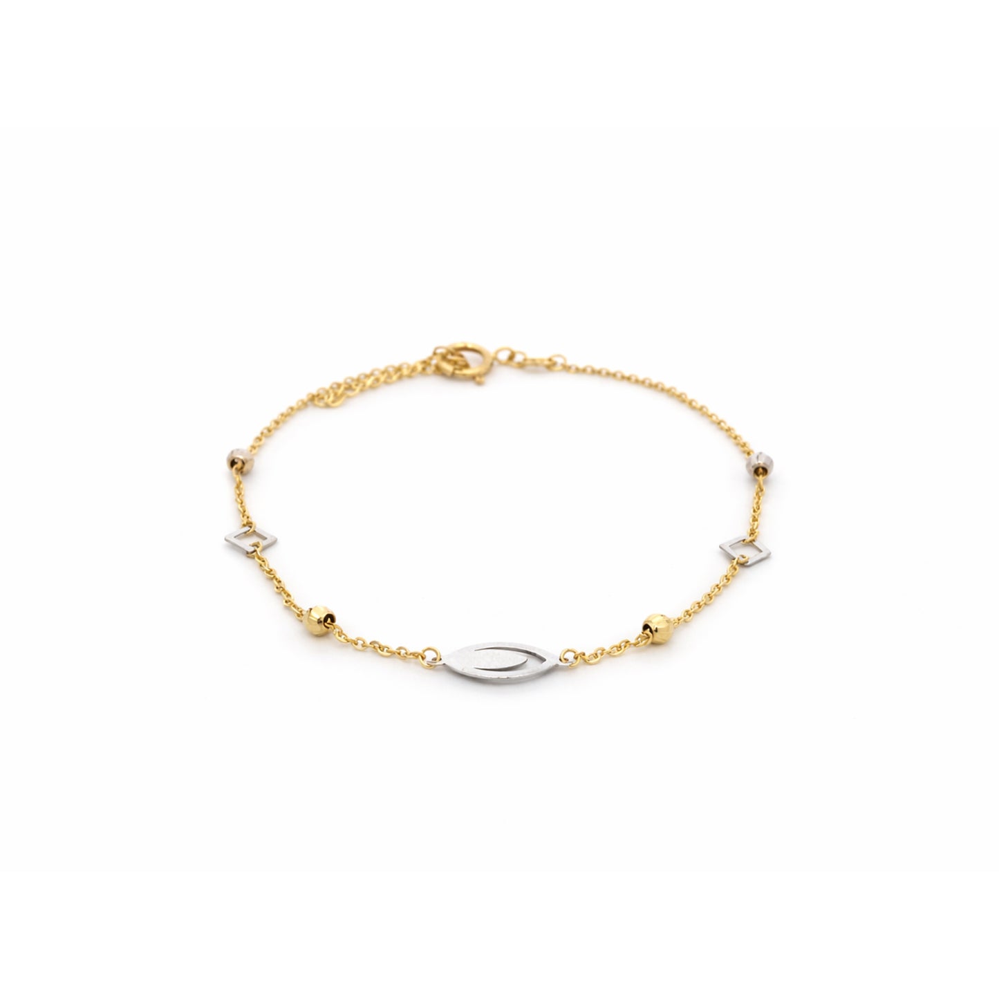 Geometric Link Gold Bracelet