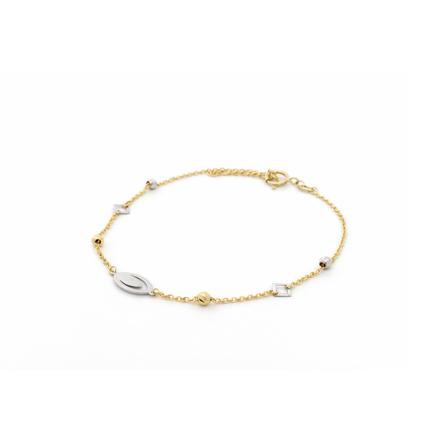 Geometric Link Gold Bracelet