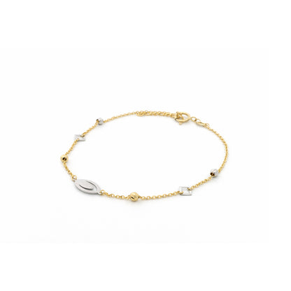 Geometric Link Gold Bracelet