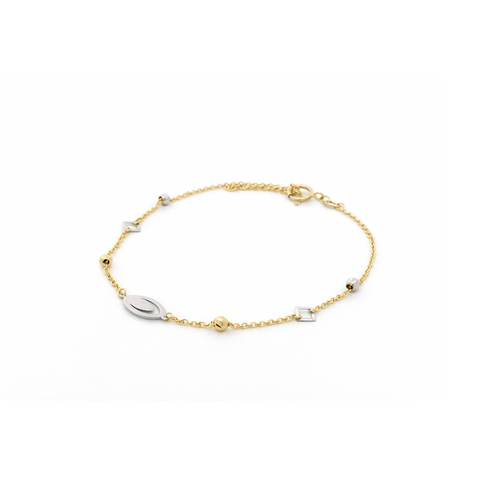 Geometric Link Gold Bracelet
