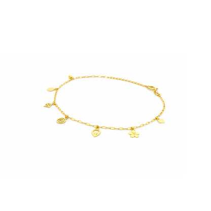 Charm Dangle Gold Bracelet
