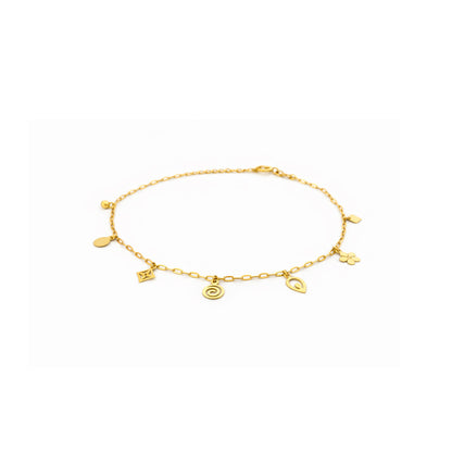 Charm Dangle Gold Bracelet