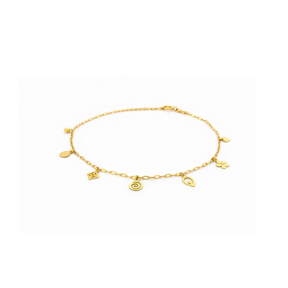 Charm Dangle Gold Bracelet