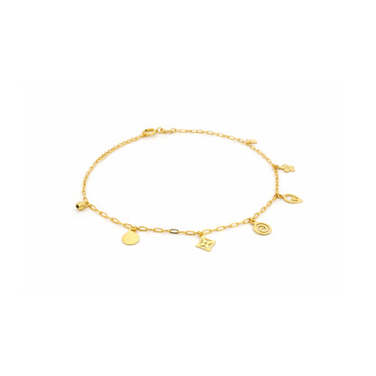 Charm Dangle Gold Bracelet