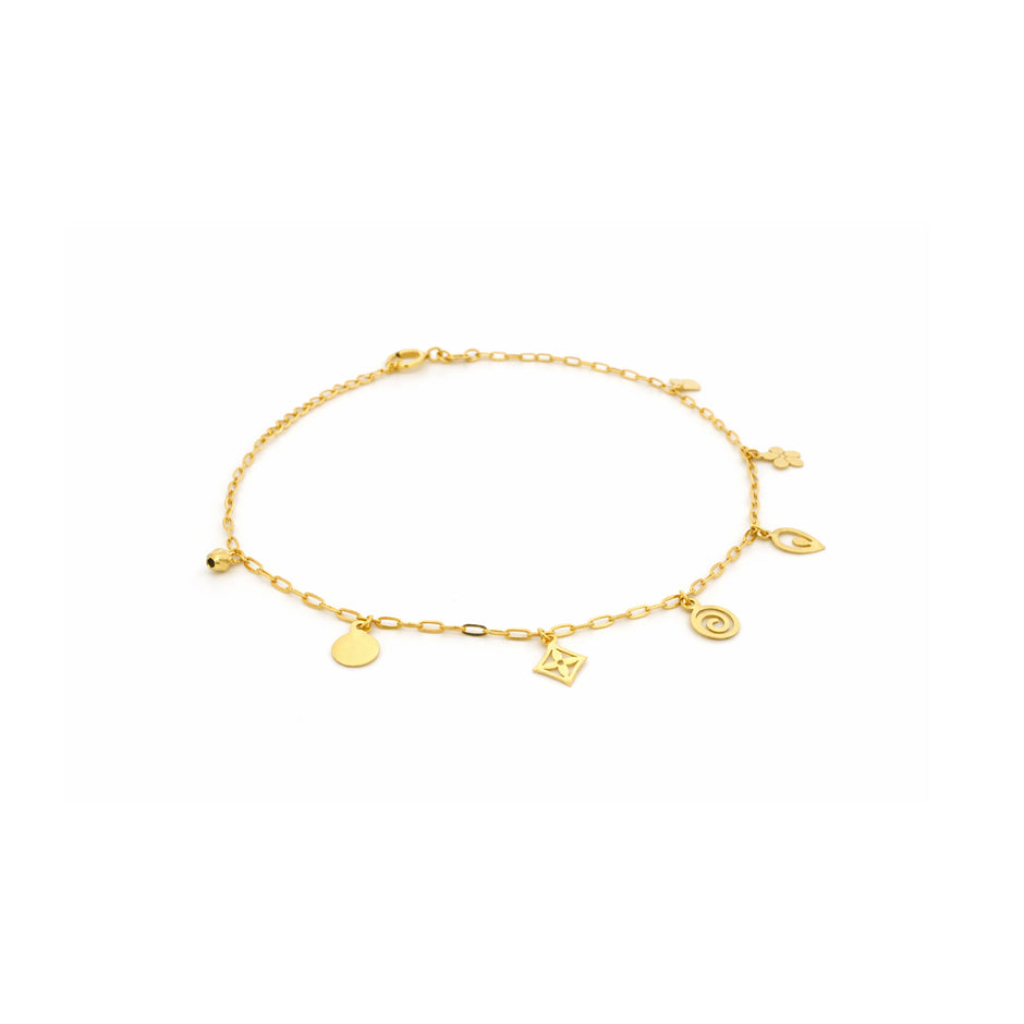 Charm Dangle Gold Bracelet