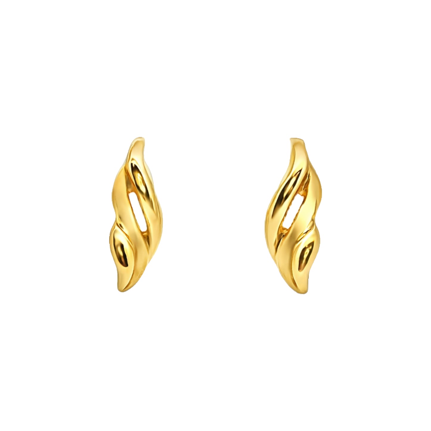 Twist Glow Gold Earrings