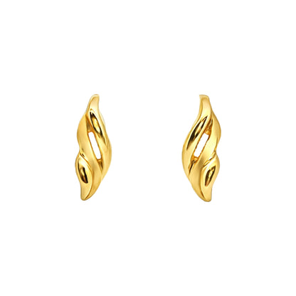 Twist Glow Gold Earrings