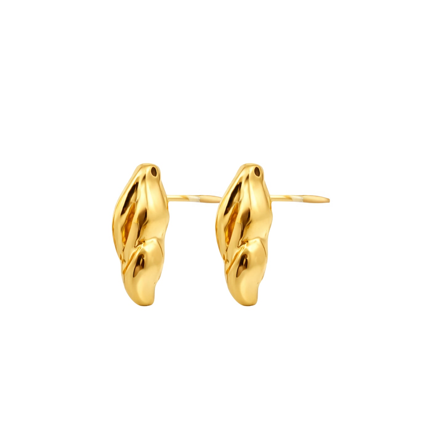 Twist Glow Gold Earrings