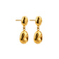 Pebble Drop Gold Earrings