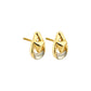 TriAura Drop Gold Earrings