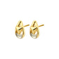 TriAura Drop Gold Earrings