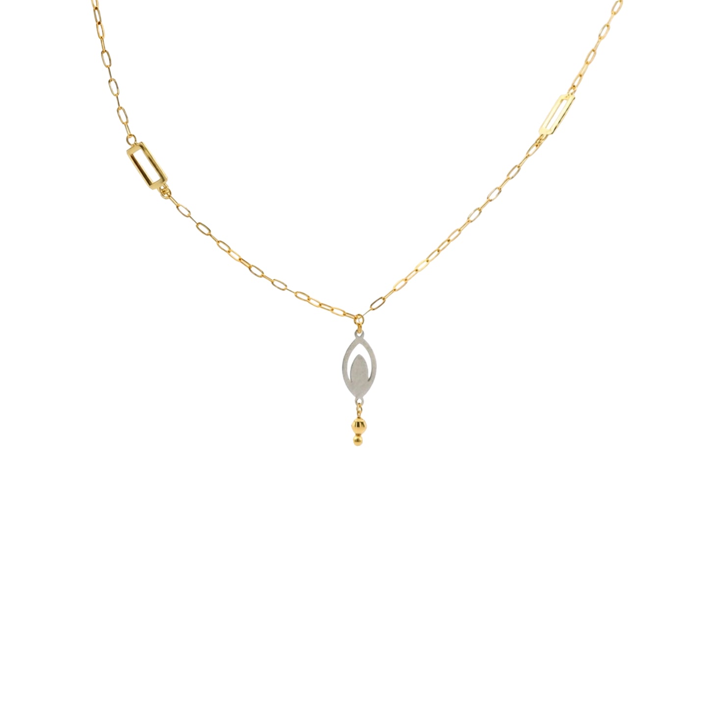 Elara Dangle Gold Necklace