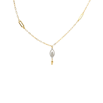 Elara Dangle Gold Necklace
