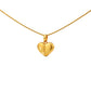 Textured Heart Charm Gold Pendant