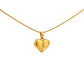 Textured Heart Charm Gold Pendant