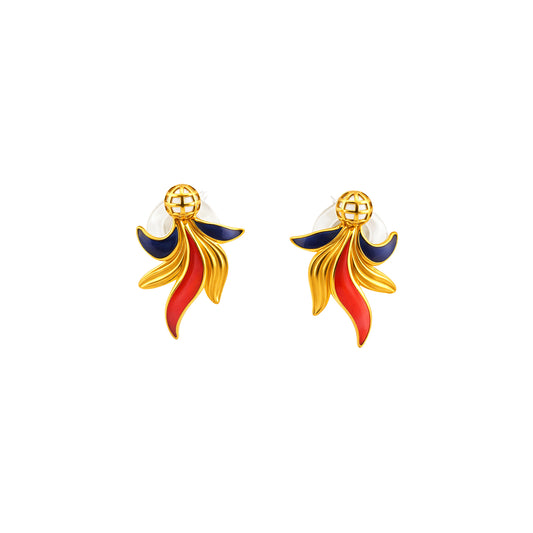 Flame Whisper Gold Earrings