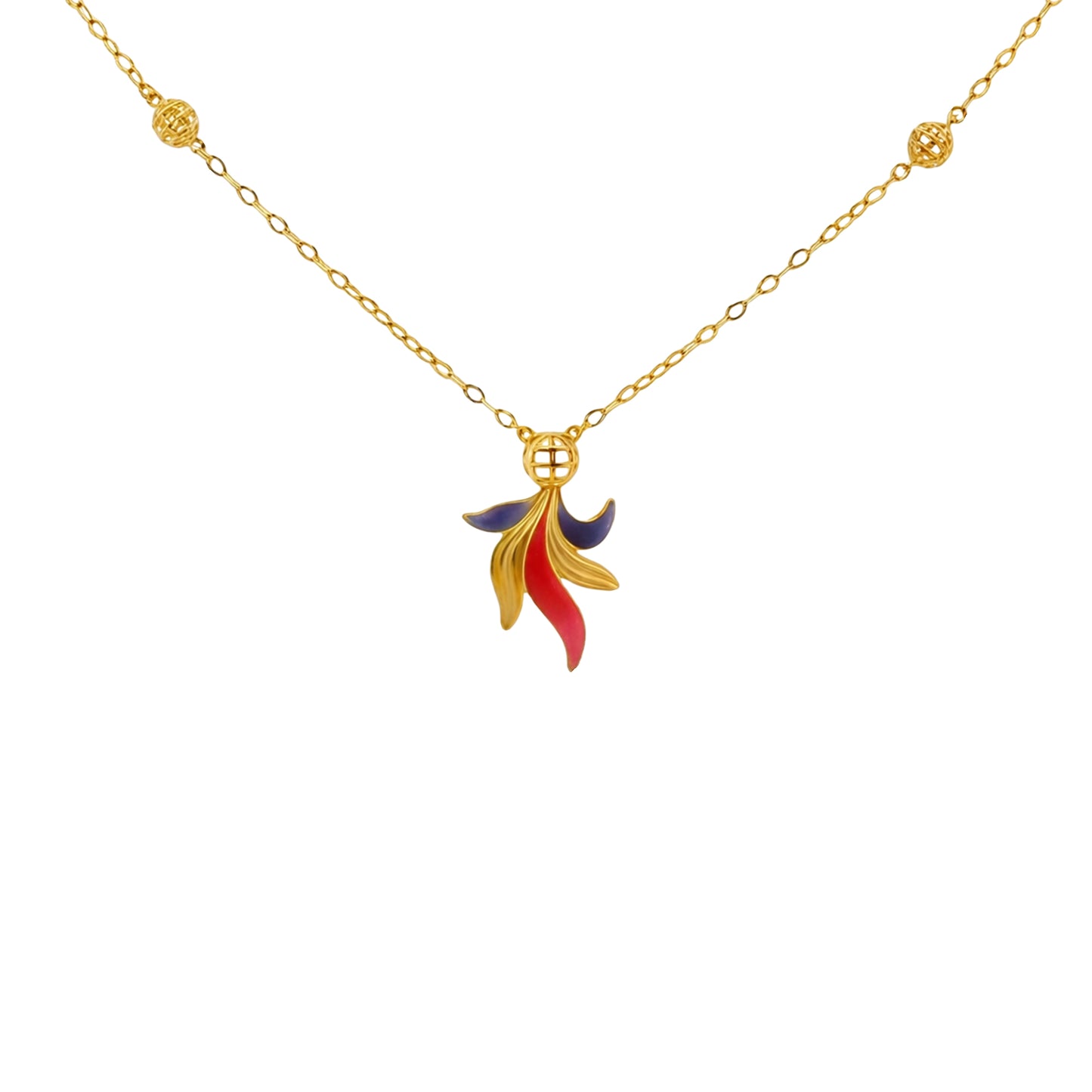 Flame Whisper Gold Necklace