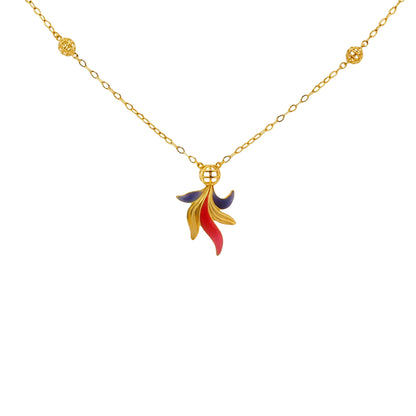 Flame Whisper Gold Necklace