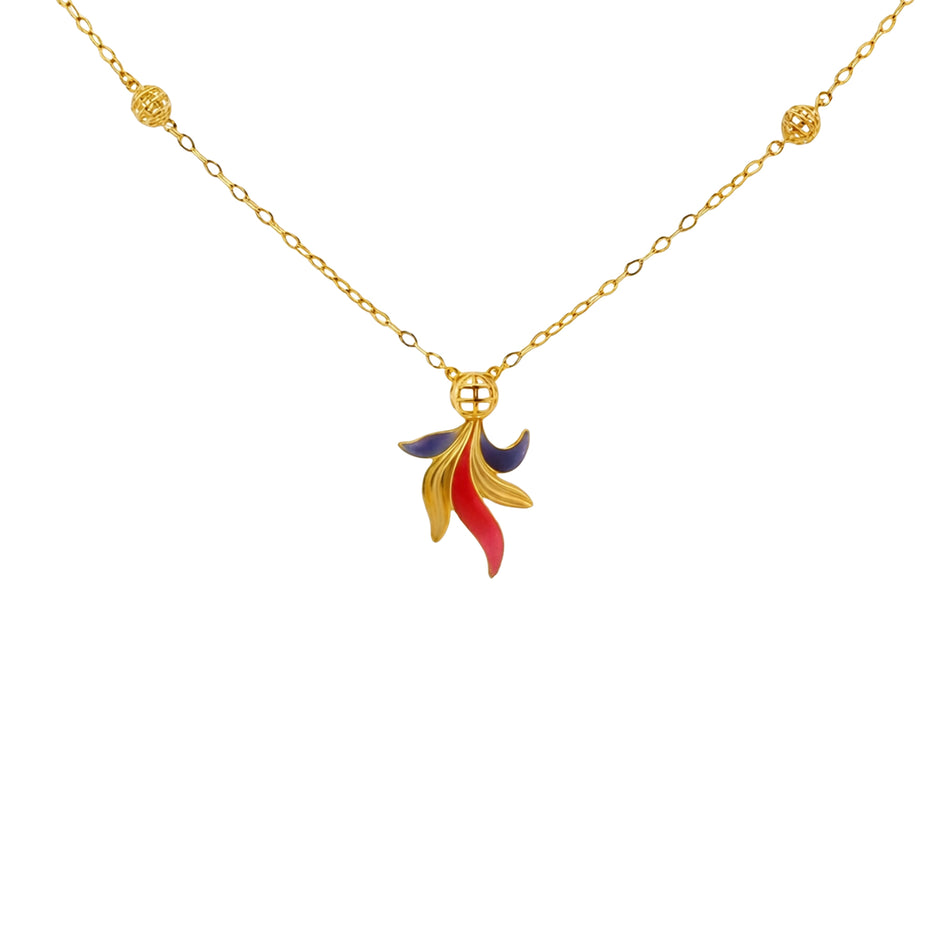 Flame Whisper Gold Necklace