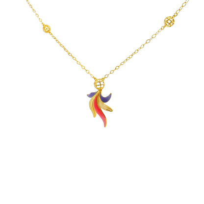 Flame Whisper Gold Necklace