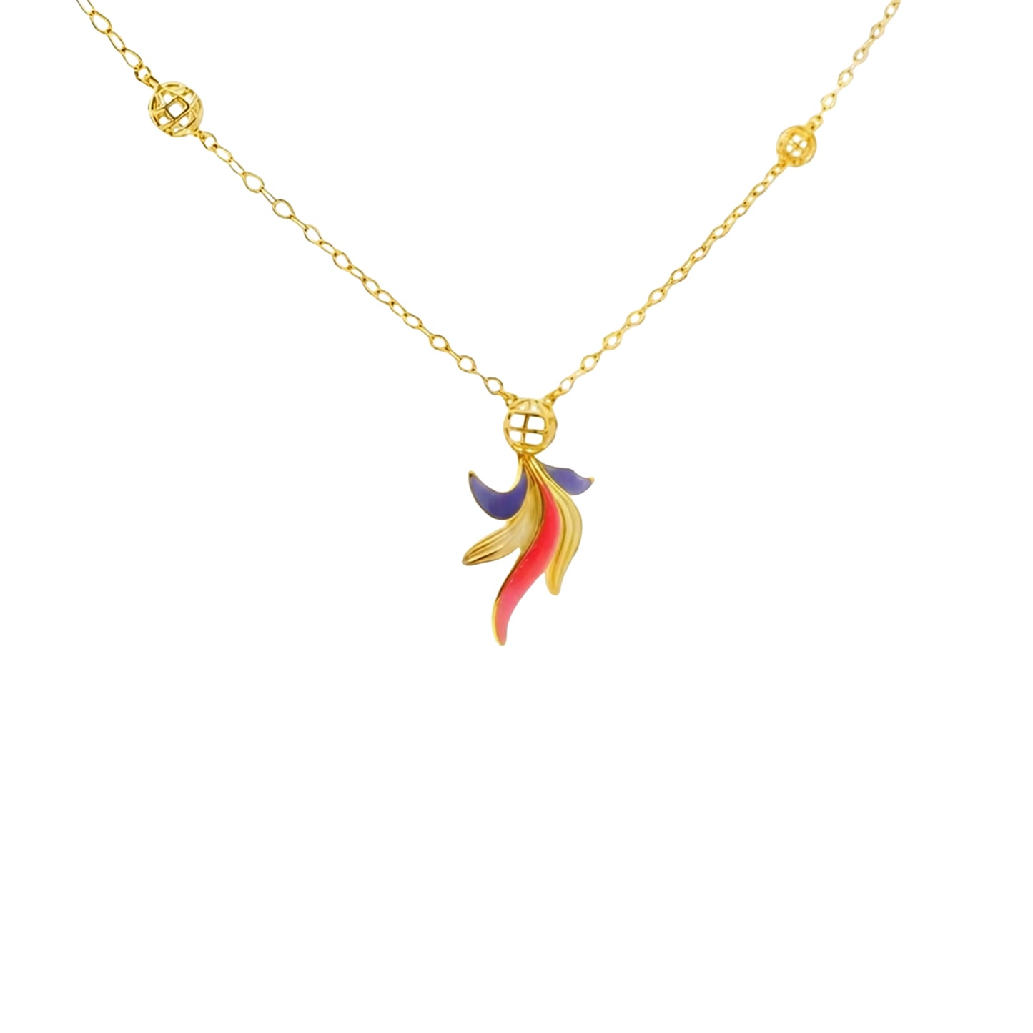 Flame Whisper Gold Necklace