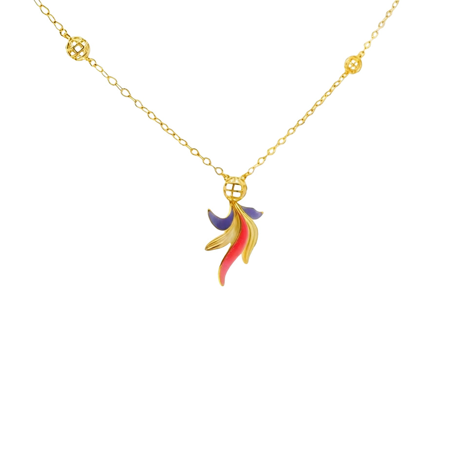 Flame Whisper Gold Necklace