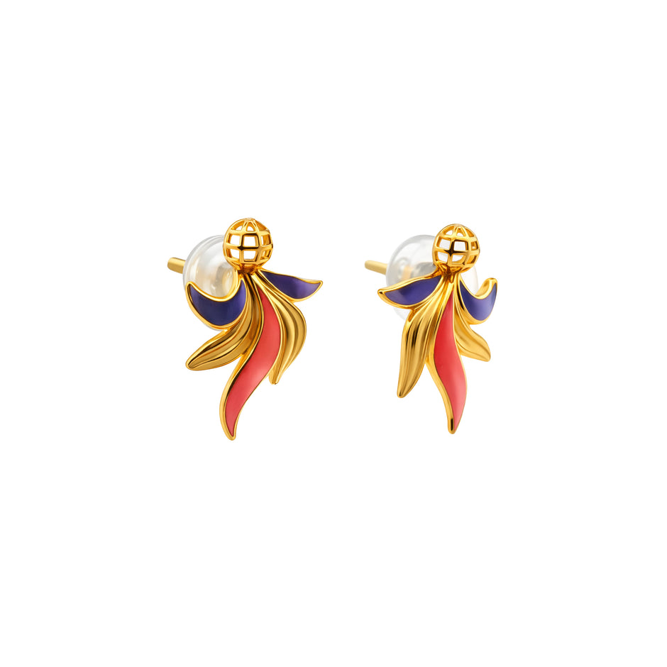 Flame Whisper Gold Earrings