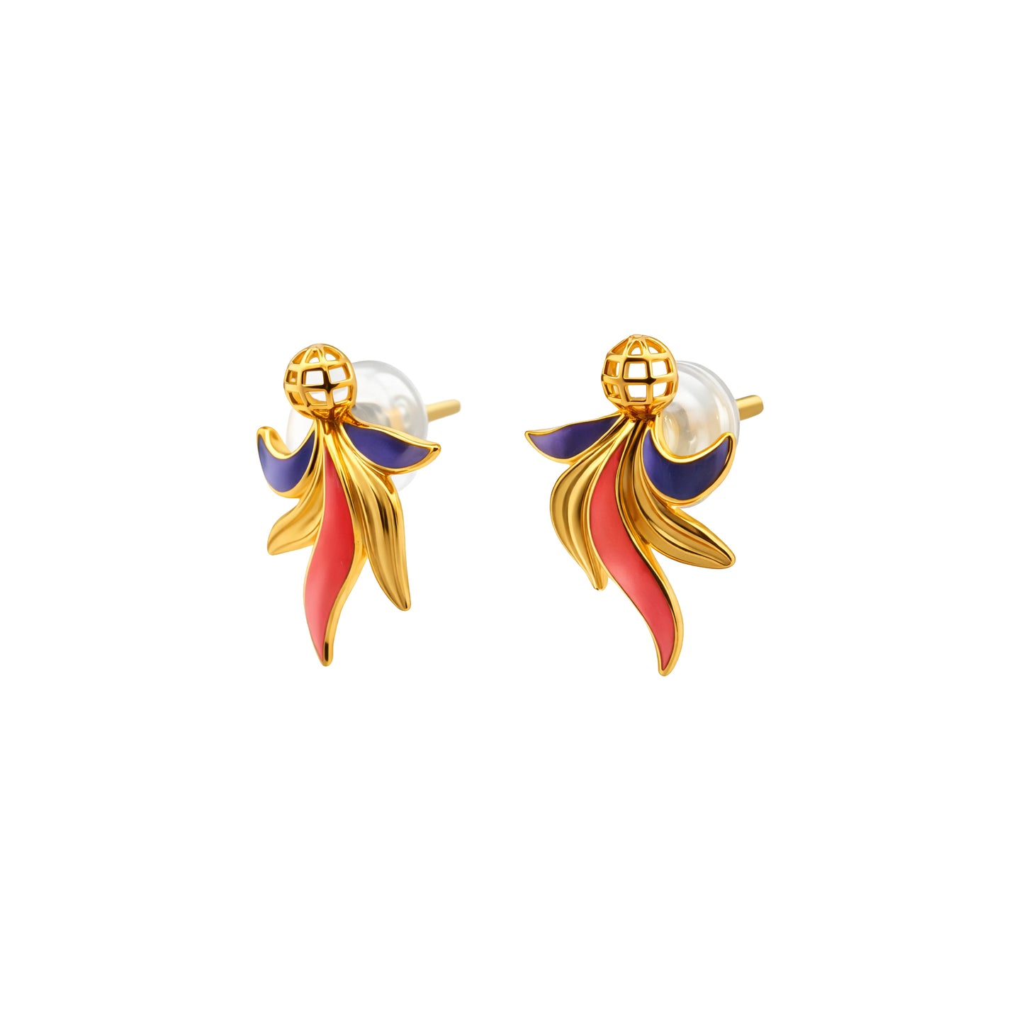 Flame Whisper Gold Earrings