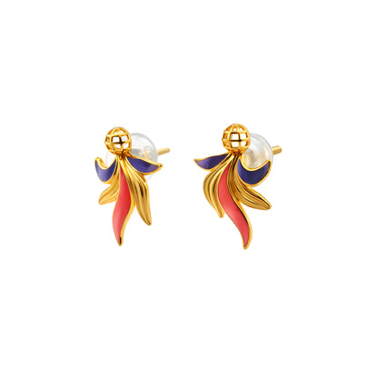 Flame Whisper Gold Earrings