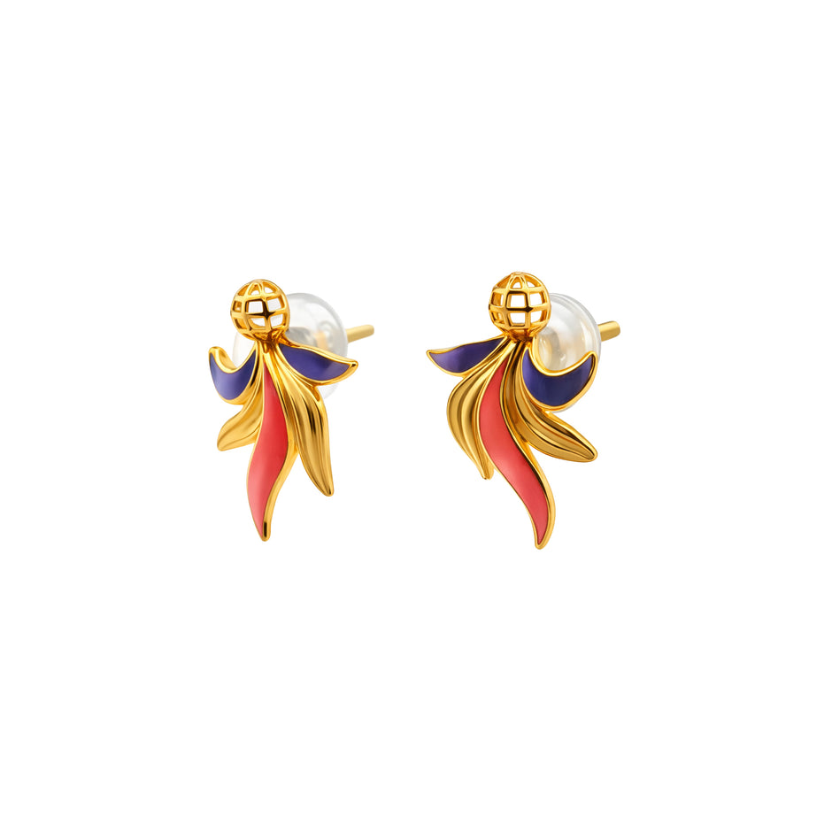 Flame Whisper Gold Earrings