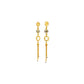 Floral Tassel Bead Gold Earrings