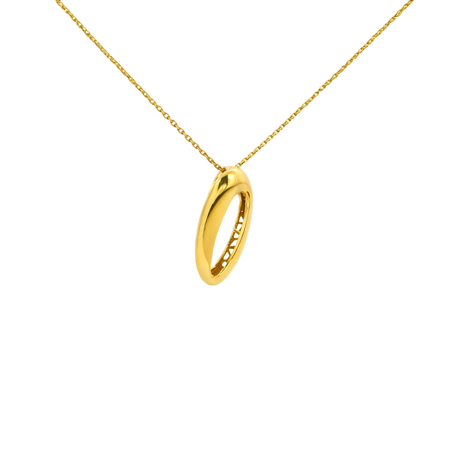 Orlune Oval Gold Pendant