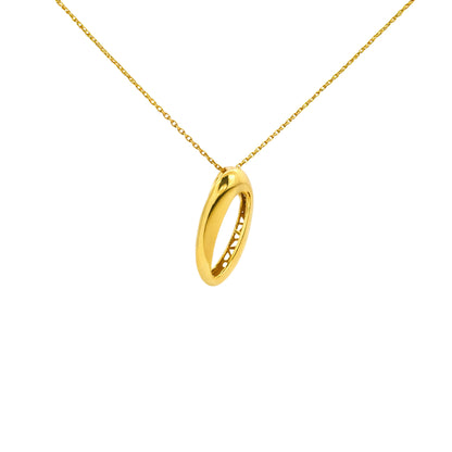 Orlune Oval Gold Pendant
