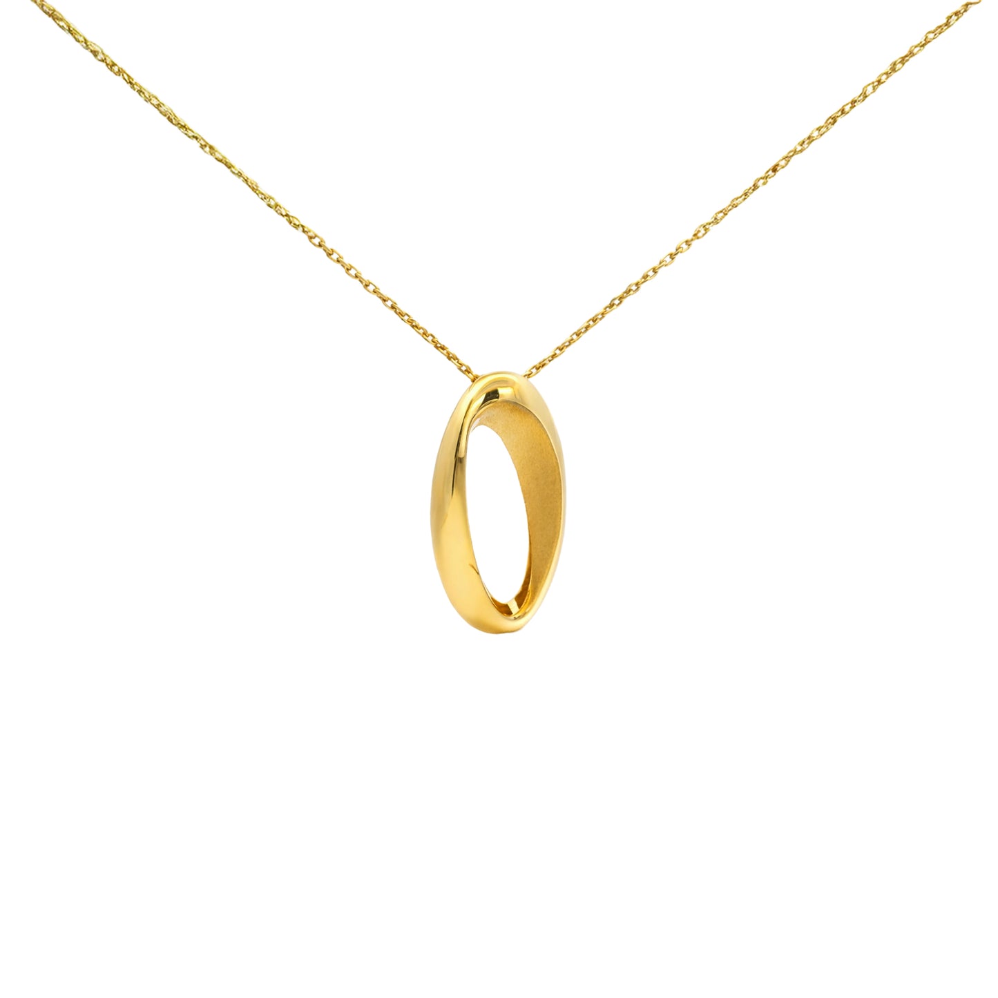 Orlune Oval Gold Pendant